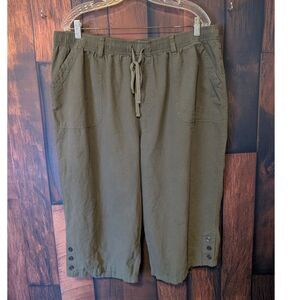 Women's Gloria Vanderbilt plus size cropped 100% cotton pants size 2X